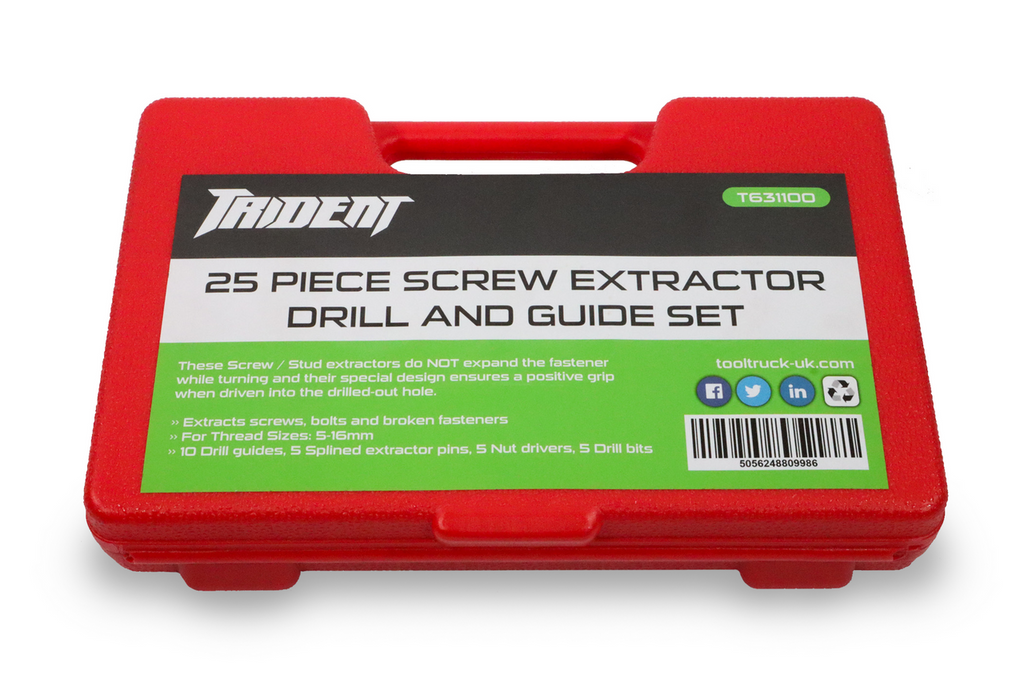 Trident Screw Extractor Set 25pc