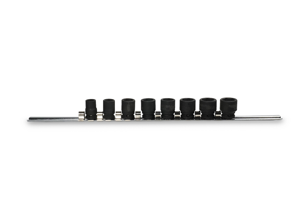Trident Impact Socket 3/8 Drive Socket Set on Rail