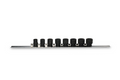 Trident Impact Socket 3/8 Drive Socket Set on Rail