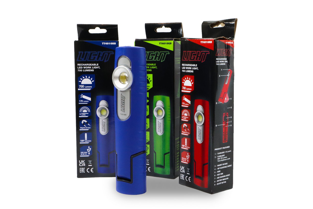 ToolTruck 700 Lumens Rechargeable Work Light - Blue & Black