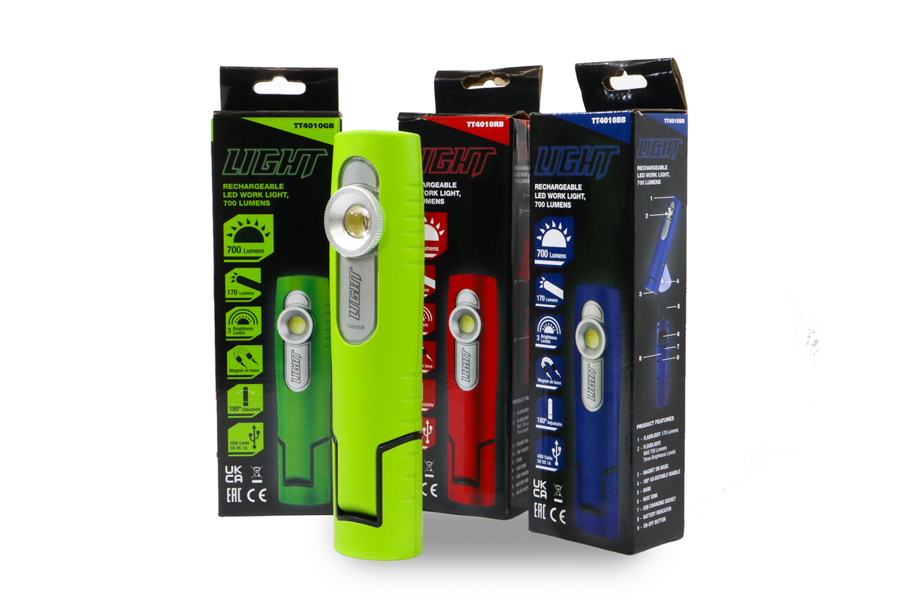 ToolTruck 700 Lumens Rechargeable Work Light - Green & Black