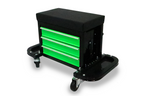 ToolTruck Mechanics 3 Drawer Tool Box Seat - Black & Green