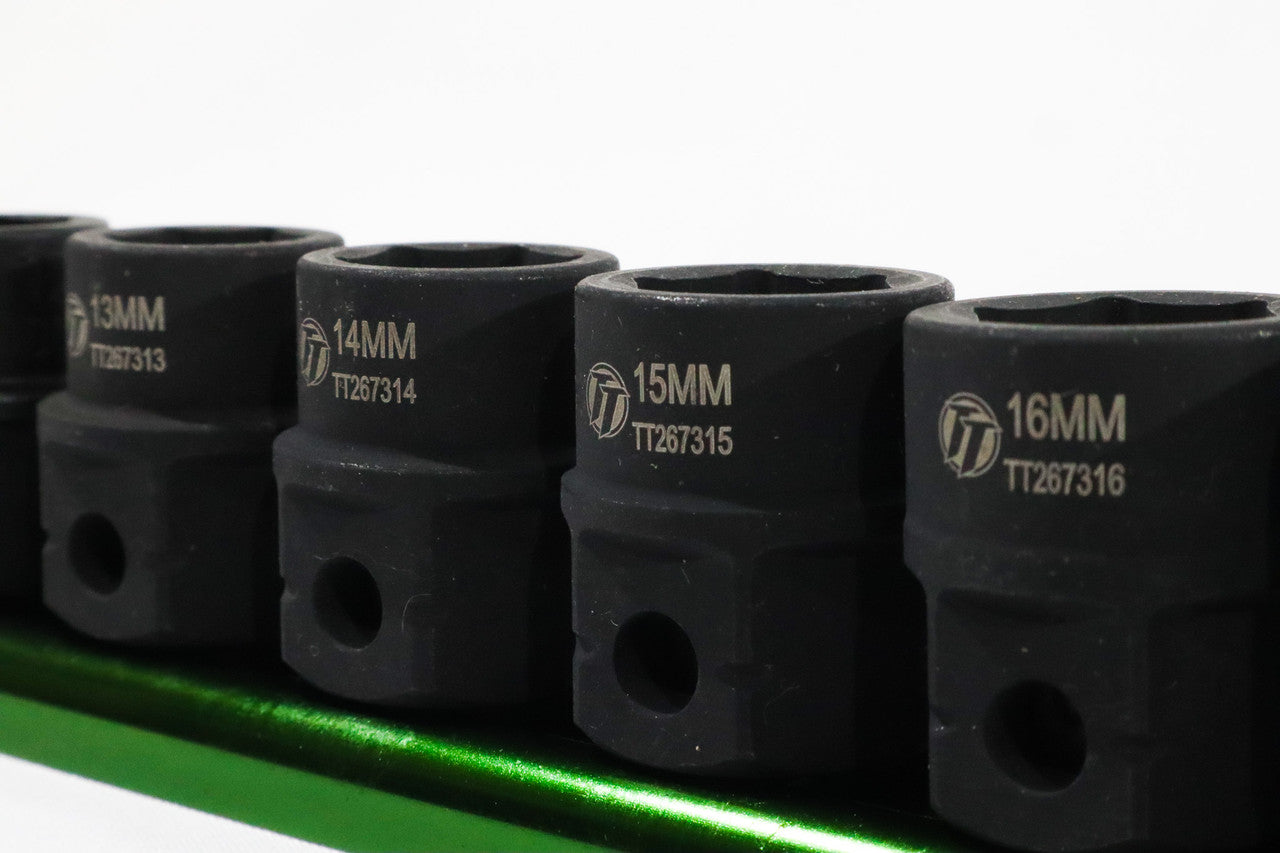 ToolTruck 15pc 1/2 Drive Socket Set Low Profile with Hex Shank 10-24mm