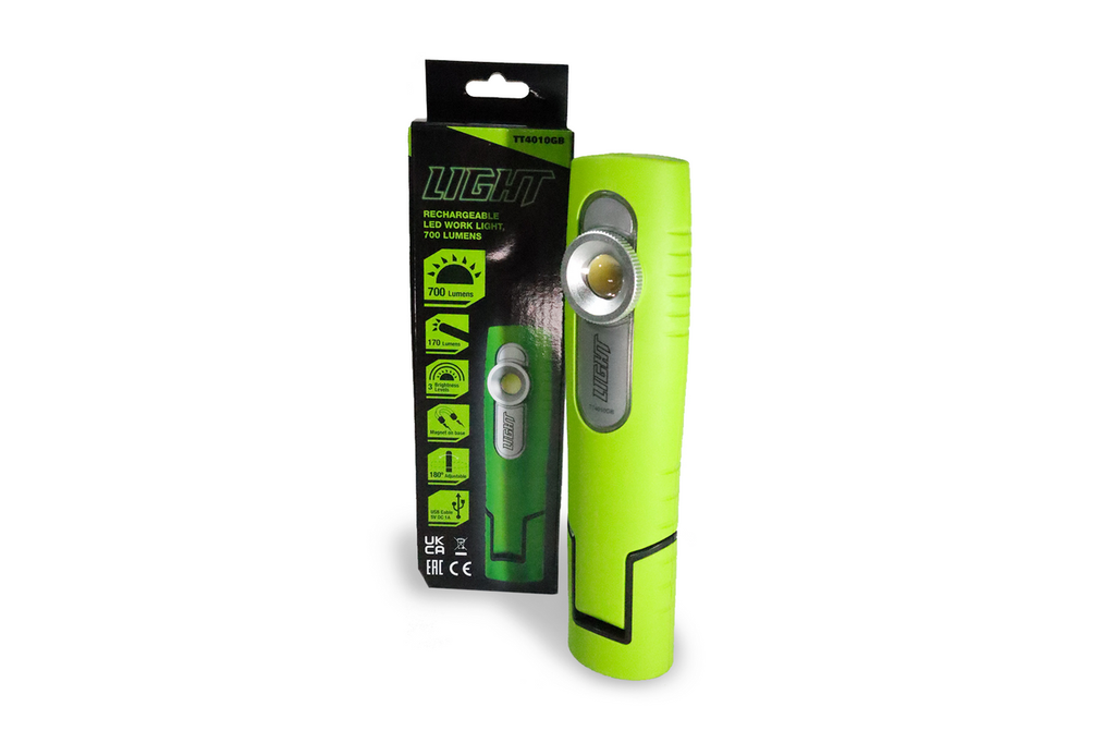 ToolTruck 700 Lumens Rechargeable Work Light - Green & Black