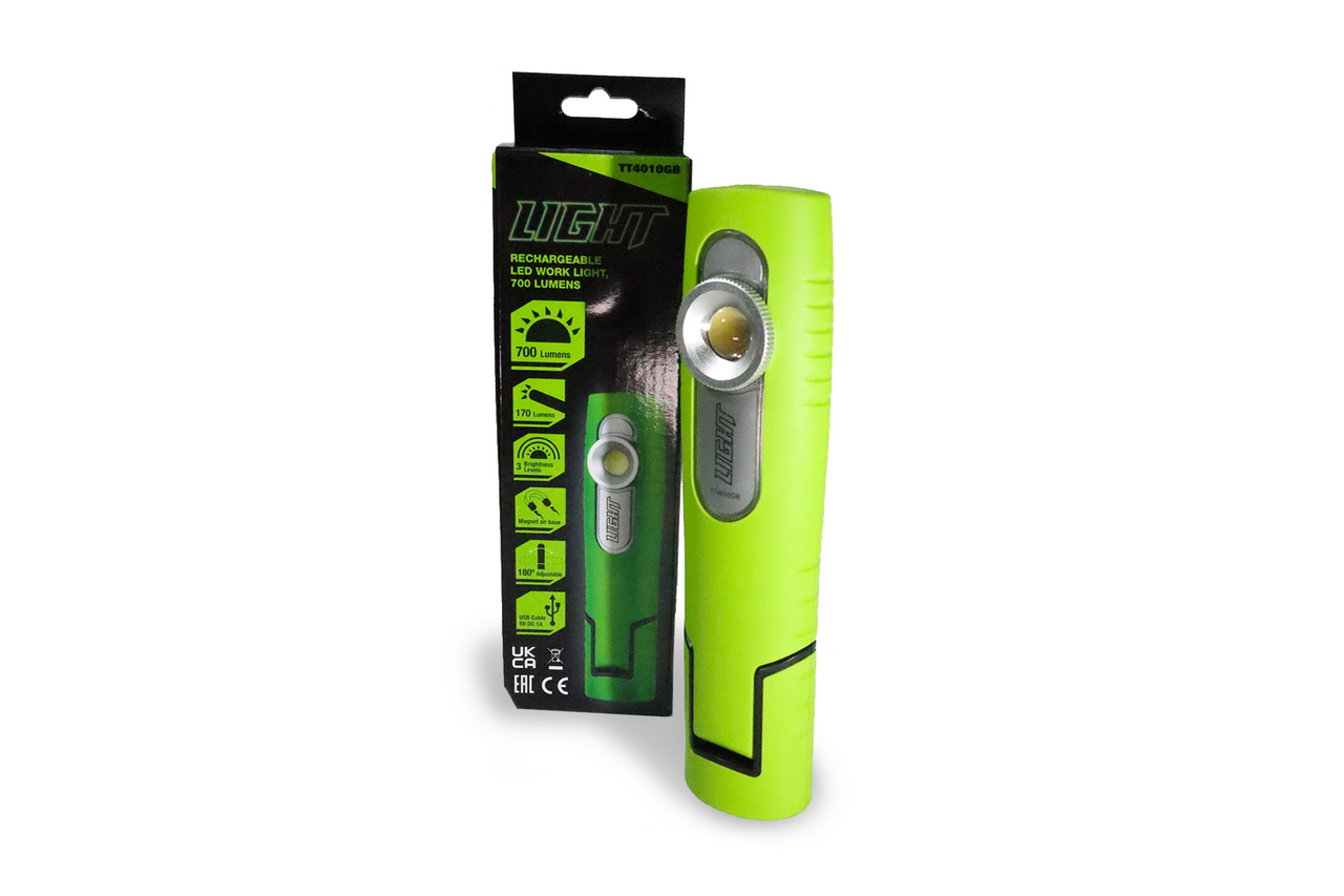 ToolTruck 700 Lumens Rechargeable Work Light - Green & Black