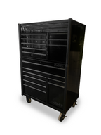 ToolTruck 42inch Tool Box Stack 8 Draw Roll Cab & 8 Draw Top Chest - Black & Matt Black