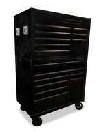ToolTruck 42inch Tool Box Stack 8 Draw Roll Cab & 8 Draw Top Chest - Black & Matt Black