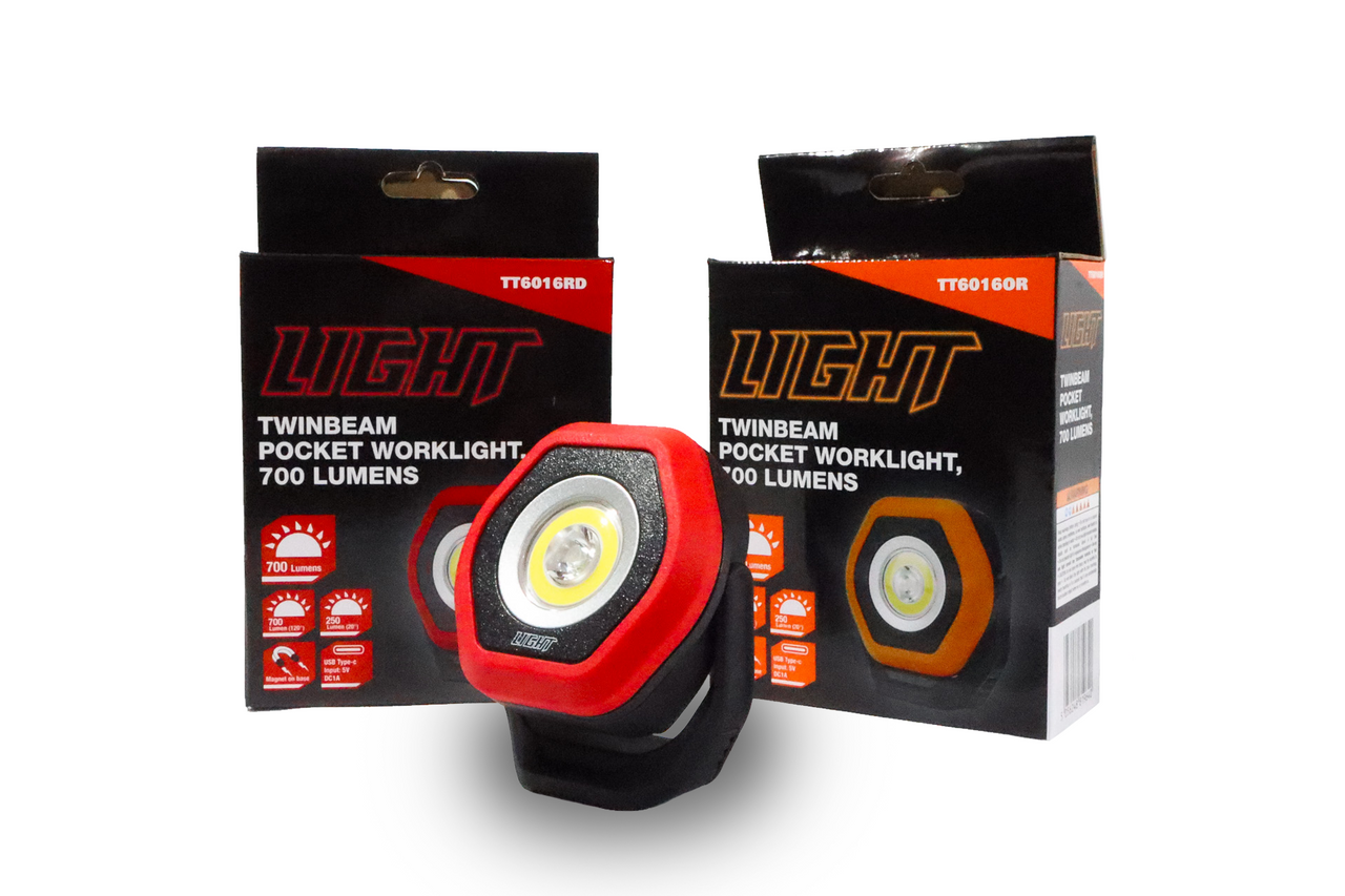 ToolTruck Twinbeam Pocket Worklight 700 Lumens Red