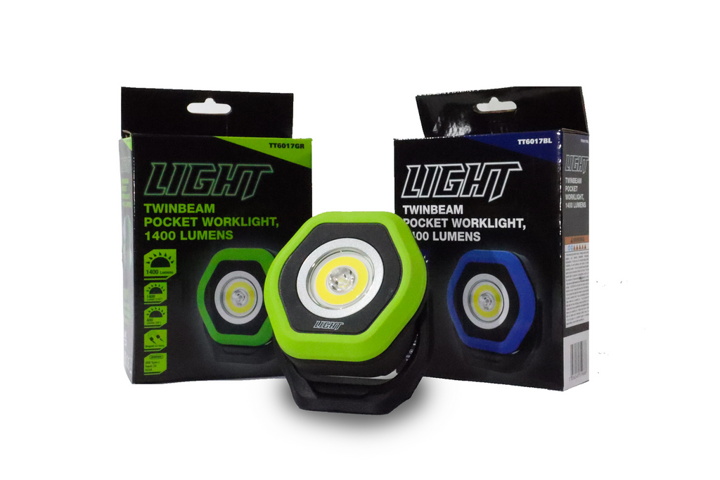 ToolTruck Twinbeam Pocket Worklight 1400 Lumens Green