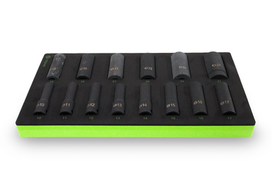 ToolTruck 14Pc 1/2Dr Deep Metric Impact Socket Set 6Pt 10-27mm