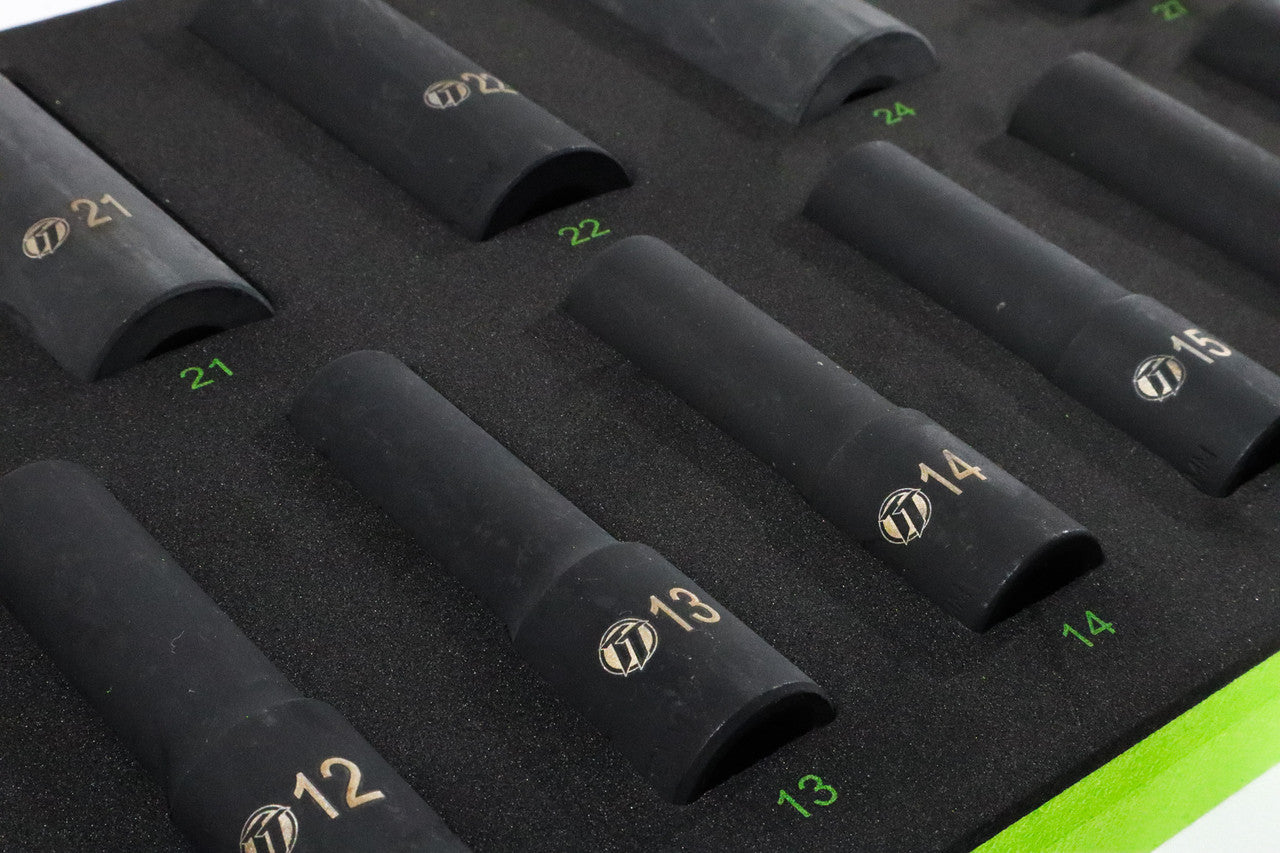 ToolTruck 14Pc 1/2Dr Deep Metric Impact Socket Set 6Pt 10-27mm