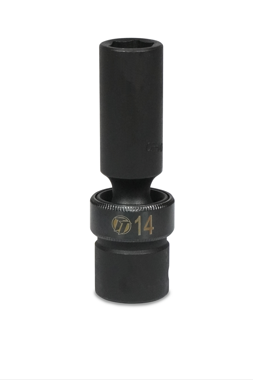 ToolTruck 1/2 Drive 14mm 6 Pt Deep Universal Impact Socket