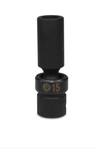 ToolTruck 1/2 Drive 15mm 6 Pt Deep Universal Impact Socket