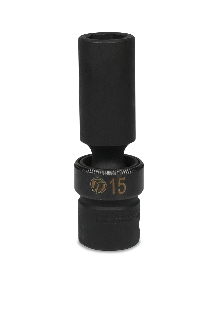 ToolTruck 1/2 Drive 15mm 6 Pt Deep Universal Impact Socket