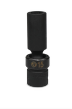 ToolTruck 1/2 Drive 15mm 6 Pt Deep Universal Impact Socket