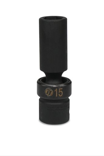 ToolTruck 1/2 Drive 15mm 6 Pt Deep Universal Impact Socket