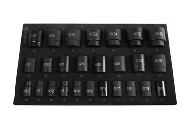 ToolTruck 26pc 1/2 Drive 12 point Metric Impact Socket Set 10-36mm