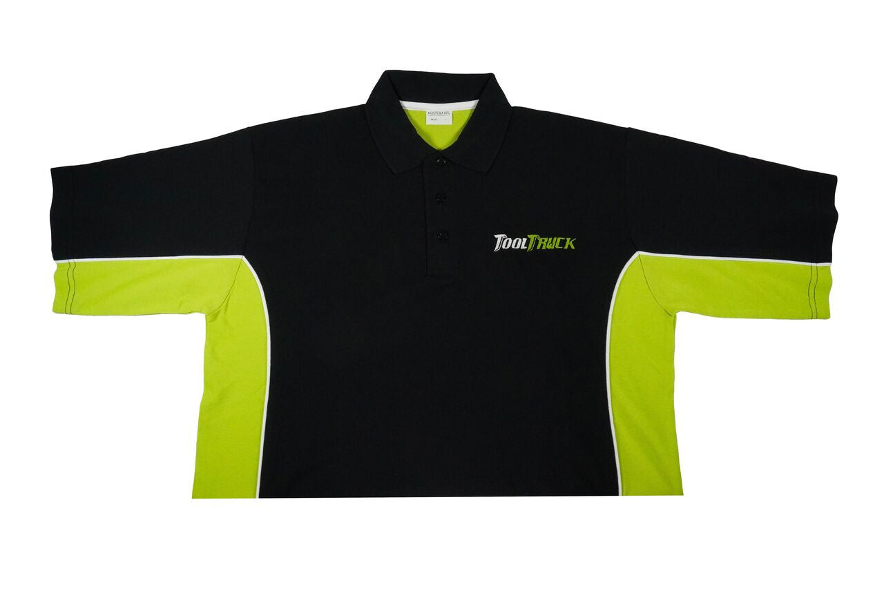 ToolTruck Polo Shirt Black & Green - XL