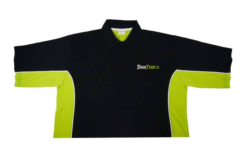 ToolTruck Polo Shirt Black & Green - M