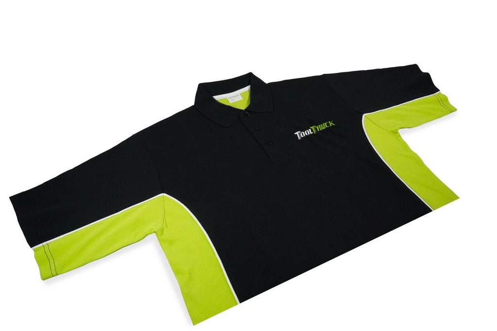 ToolTruck Polo Shirt Black & Green - XL