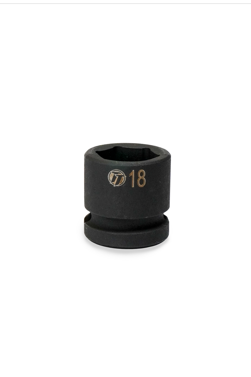 ToolTruck 1/2 Drive Stubby Impact Socket 6 Pt Metric 18mm