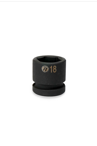 ToolTruck 1/2 Drive Stubby Impact Socket 6 Pt Metric 18mm