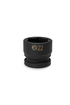 ToolTruck 1/2 Drive Stubby Impact Socket 6 Pt Metric 22mm