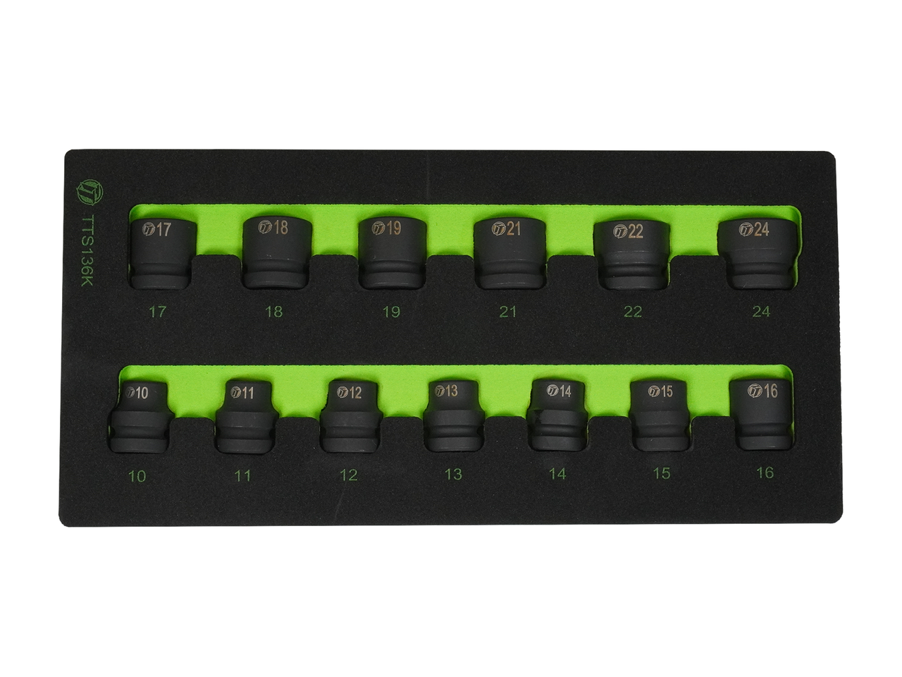ToolTruck 13Pc 1/2 Drive 6 point Metric Stubby Impact Socket Set 10-24mm