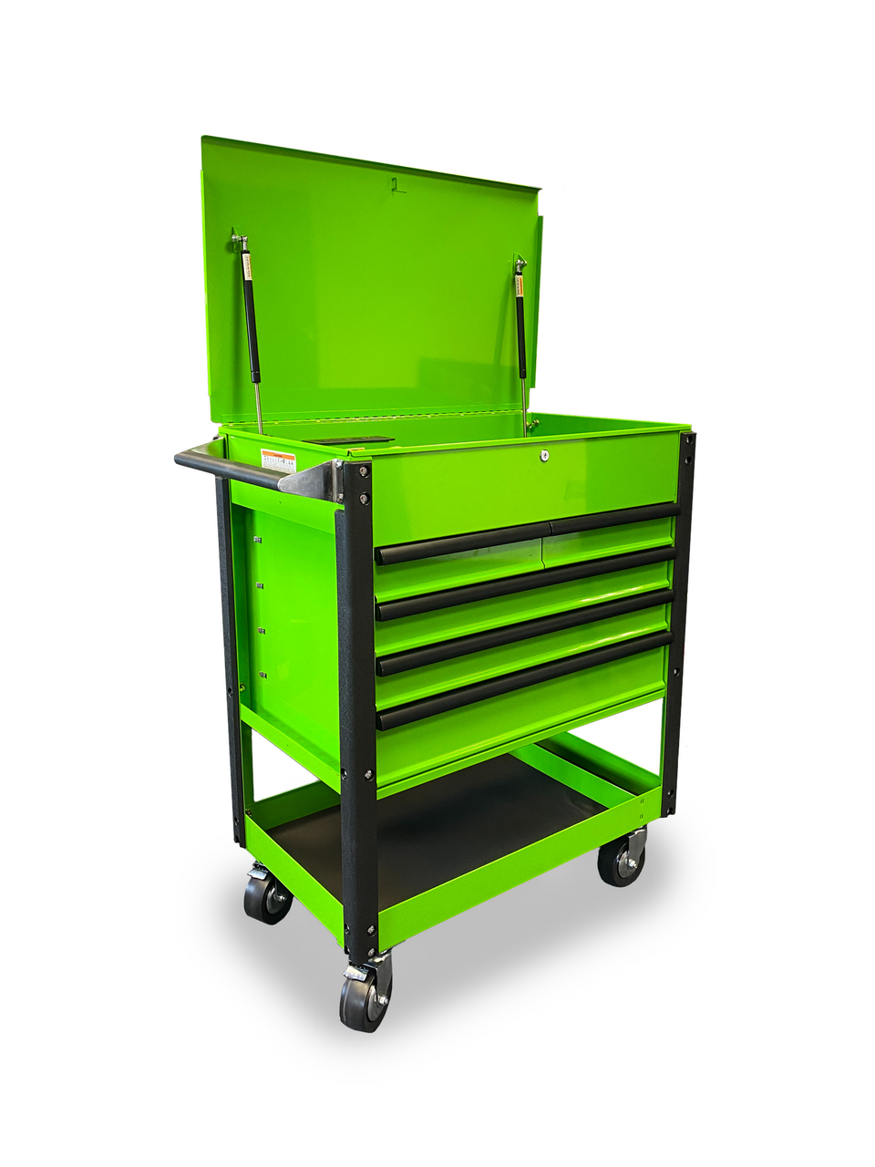ToolTruck 5 Drawer Tool Cart with Power Strip & Latching Handles - Green