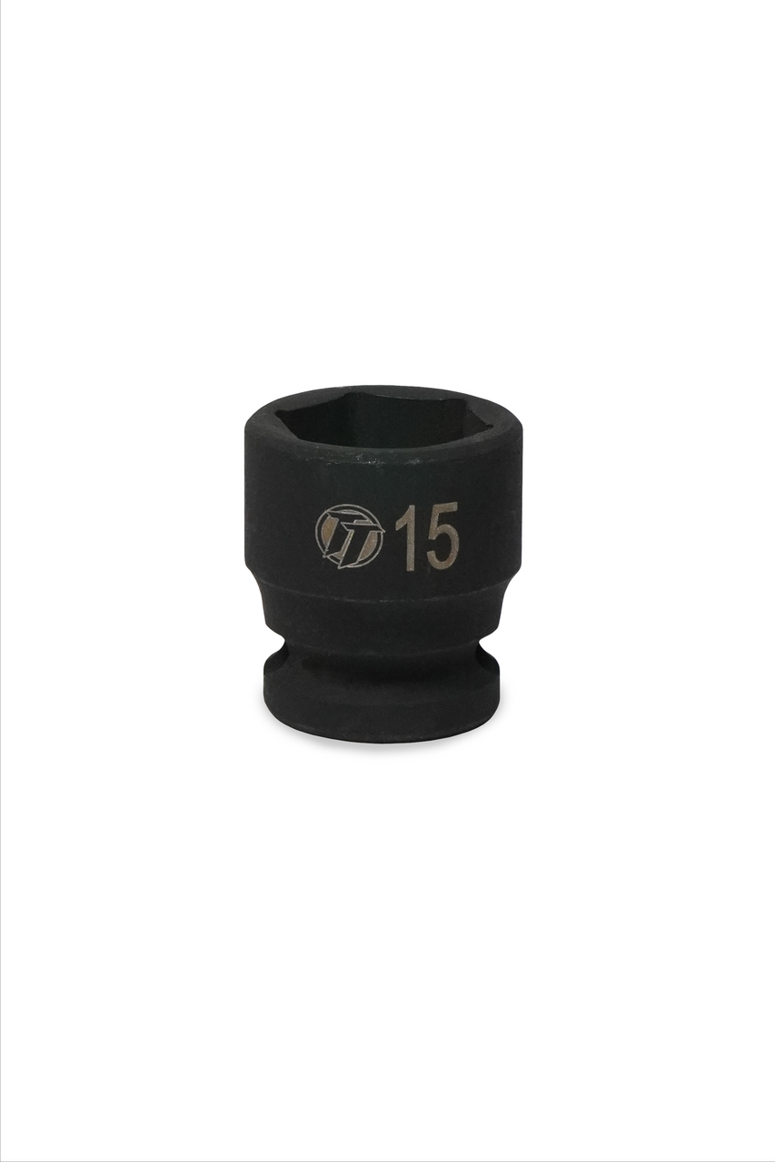 ToolTruck 3/8 Drive Stubby Impact Socket 6 Pt Metric 15mm