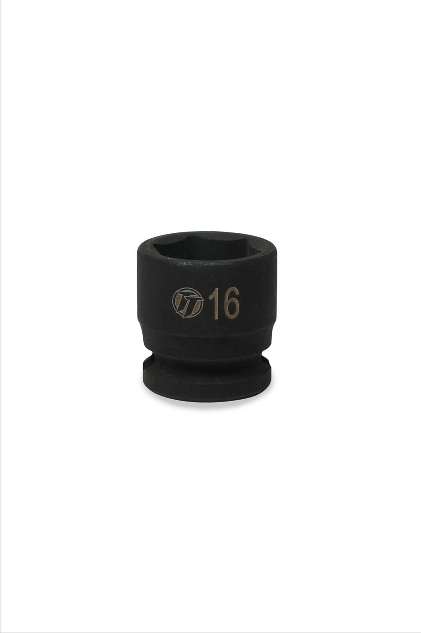 ToolTruck 3/8 Drive Stubby Impact Socket 6 Pt Metric 16mm
