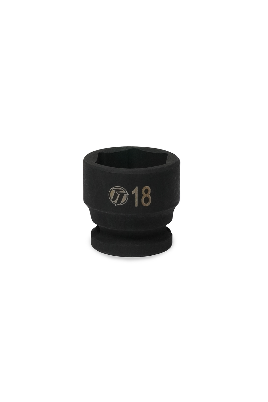 ToolTruck 3/8 Drive Stubby Impact Socket 6 Pt Metric 18mm
