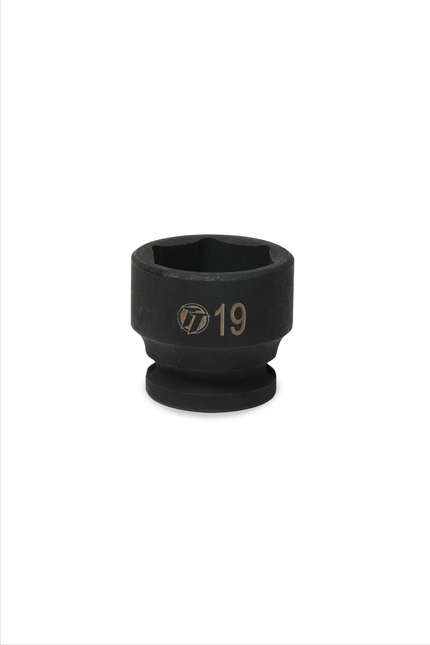 ToolTruck 3/8 Drive Stubby Impact Socket 6 Pt Metric 19mm