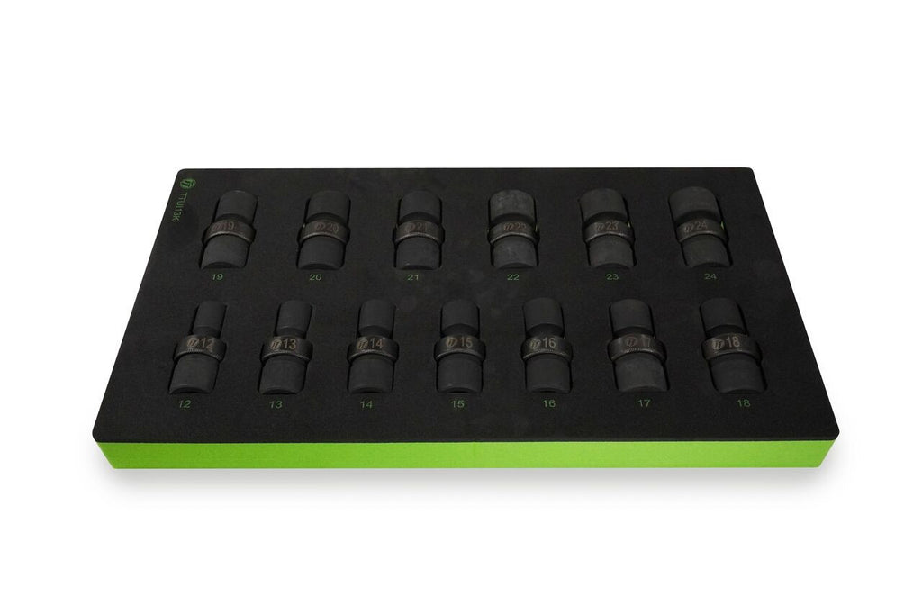 ToolTruck 13pc 1/2 Drive 6 point Universal Metric Impact Socket Set 12-24mm