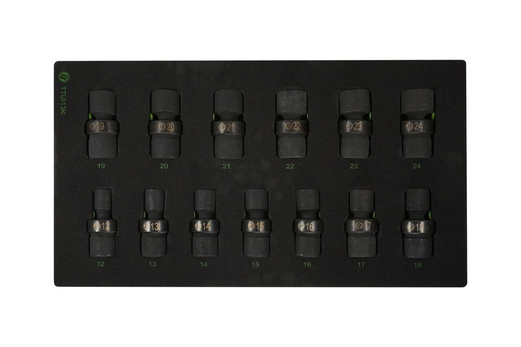 ToolTruck 13pc 1/2 Drive 6 point Universal Metric Impact Socket Set 12-24mm