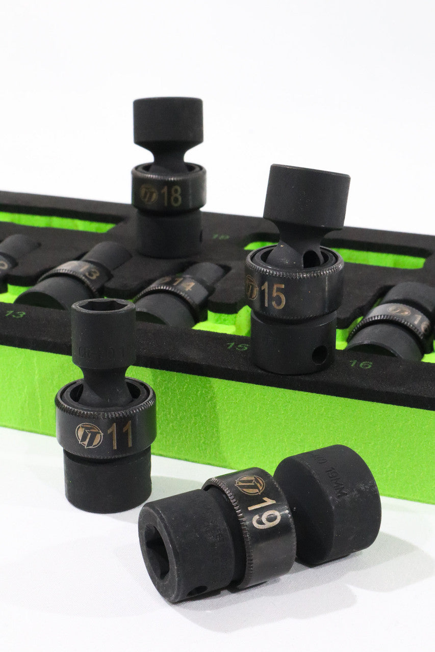 ToolTruck 10pc 3/8 Drive 6 point Metric Universal Impact Socket Set 10-19mm