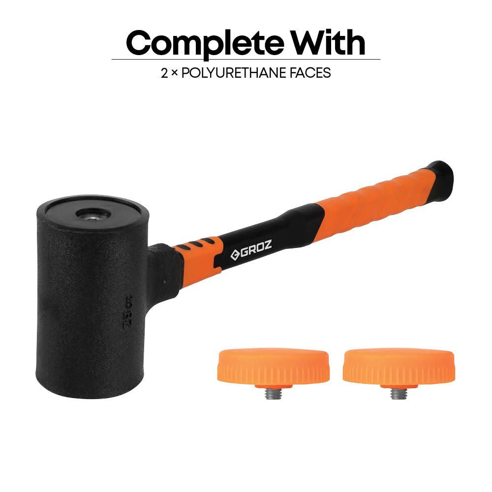 Groz Tools Fibreglass Handle Dead Blow Hammer (45 oz)