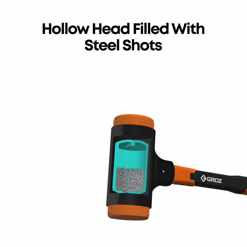 Groz Tools Fibreglass Handle Dead Blow Hammer (45 oz)