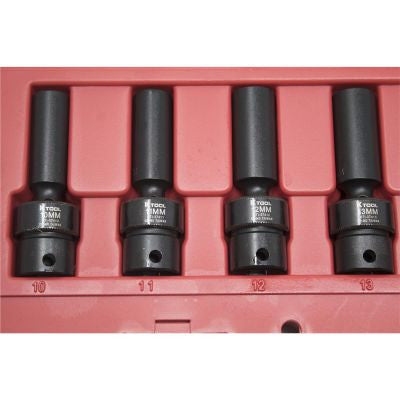 K Tool 10pc Flex Socket Set 10-19mm