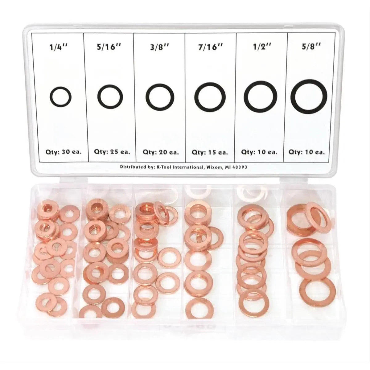 K Tool Copper Washer 110 Piece Assortment