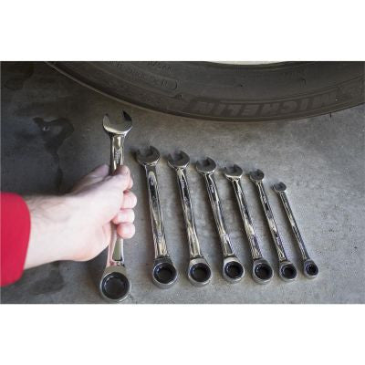 K Tool 7pc Ratcheting Metric Spanner Set