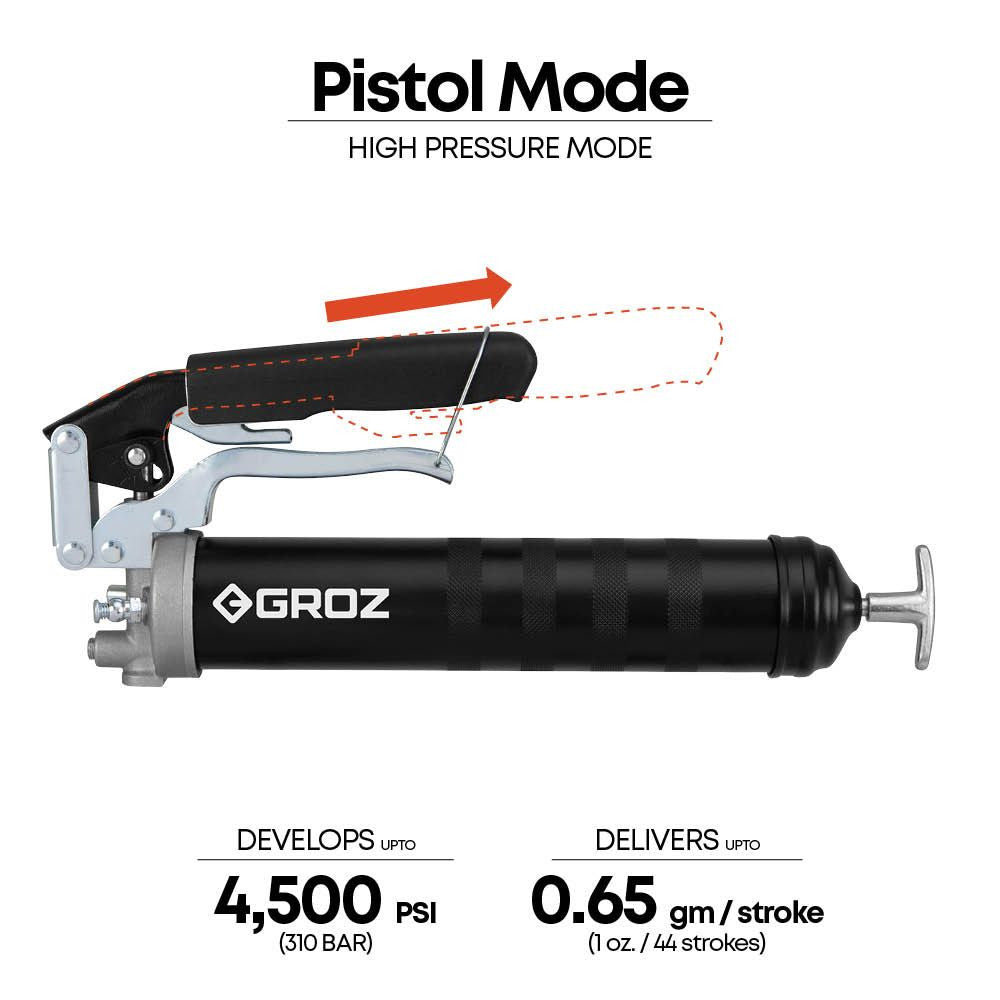 Groz Tools 2 in 1 Grease Gun