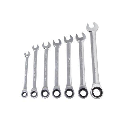 K Tool 7pc Ratcheting Metric Spanner Set