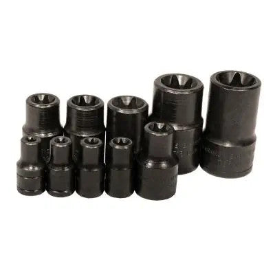 K Tool External 1/4 & 3/8 Dr Torx Socket Set E5- E20 10Pc