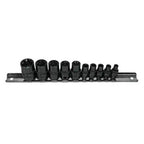 K Tool External 1/4 & 3/8 Dr Torx Socket Rail E4- E18 10Pc
