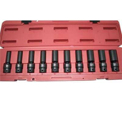 K Tool 10pc Flex Socket Set 10-19mm