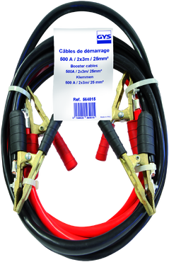 GYS 3m Jumper Cables Pro 500A Black & Red