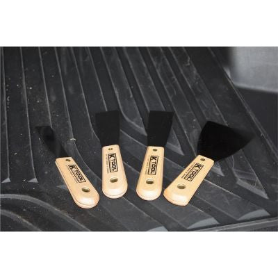 K Tool Scraper Knife Set with Wooden Handle 4pc