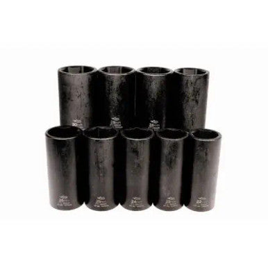 K Tool Socket Set Deep Impact 1/2 Dr 6 Point Mtr 22-30mm 9Pc
