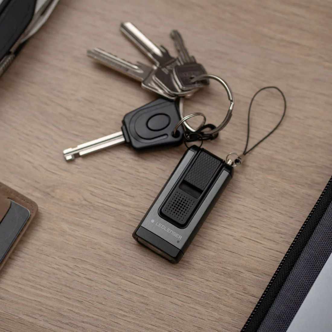 Led Lenser K6R SAFETY Key-ring RECHARGEABLE LED Torch - Grey / Black (400)